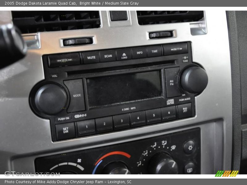 Bright White / Medium Slate Gray 2005 Dodge Dakota Laramie Quad Cab