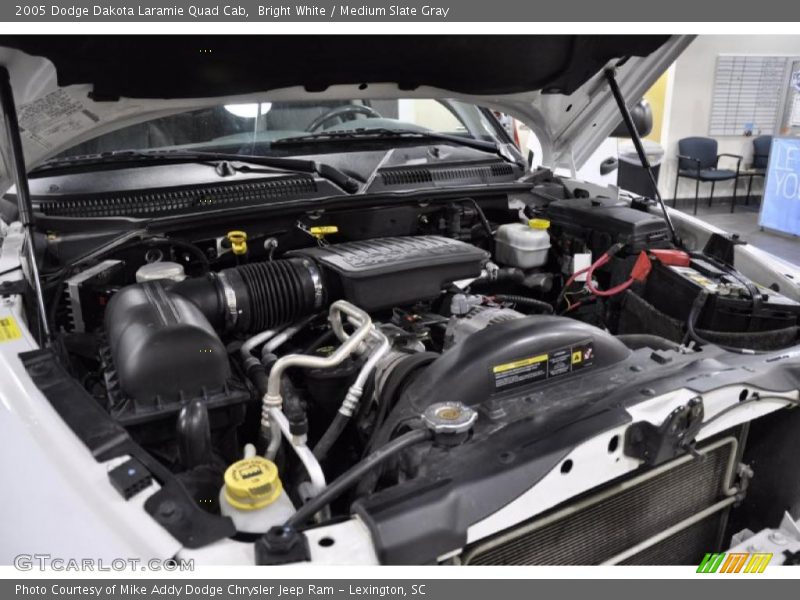 Bright White / Medium Slate Gray 2005 Dodge Dakota Laramie Quad Cab