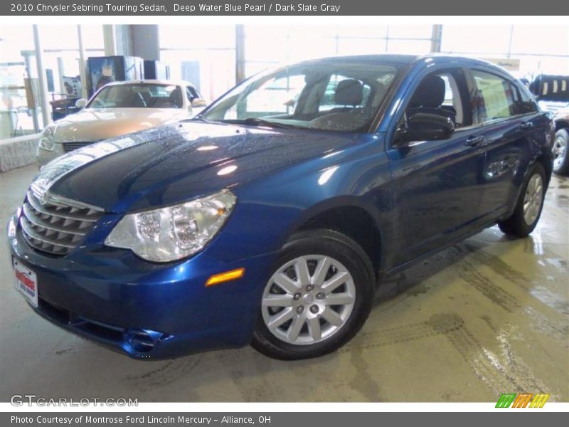 Deep Water Blue Pearl / Dark Slate Gray 2010 Chrysler Sebring Touring Sedan