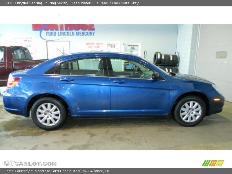 Deep Water Blue Pearl / Dark Slate Gray 2010 Chrysler Sebring Touring Sedan