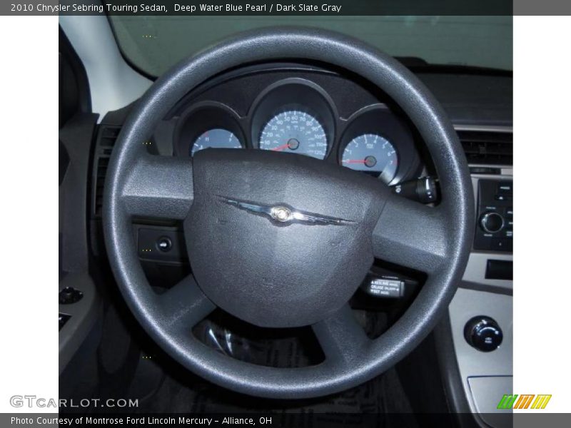 Deep Water Blue Pearl / Dark Slate Gray 2010 Chrysler Sebring Touring Sedan