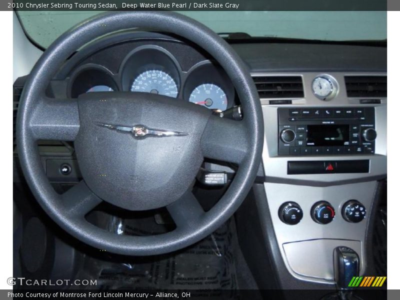 Deep Water Blue Pearl / Dark Slate Gray 2010 Chrysler Sebring Touring Sedan