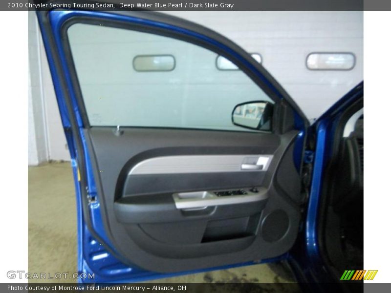 Deep Water Blue Pearl / Dark Slate Gray 2010 Chrysler Sebring Touring Sedan