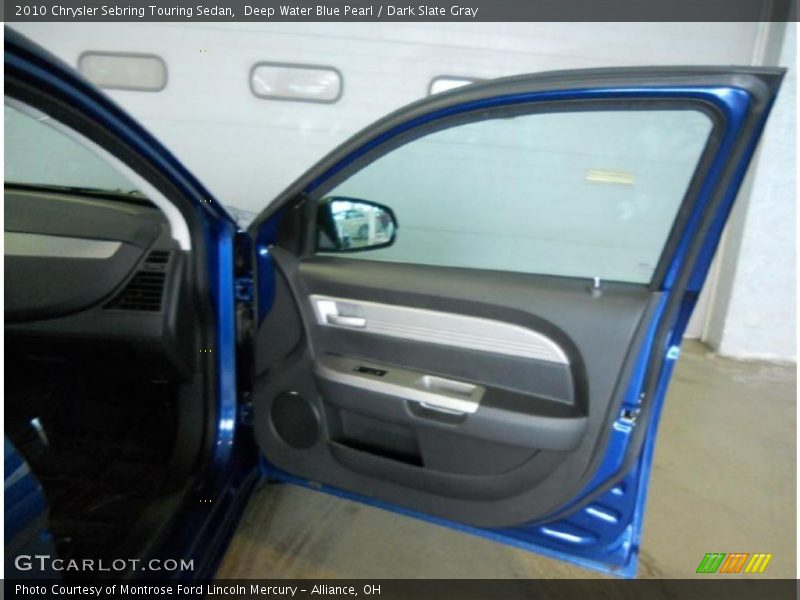 Deep Water Blue Pearl / Dark Slate Gray 2010 Chrysler Sebring Touring Sedan