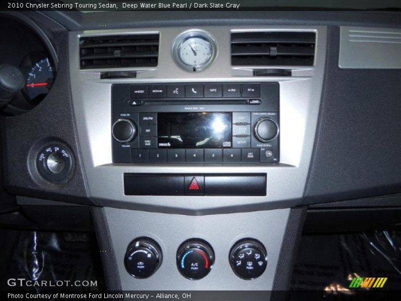 Deep Water Blue Pearl / Dark Slate Gray 2010 Chrysler Sebring Touring Sedan