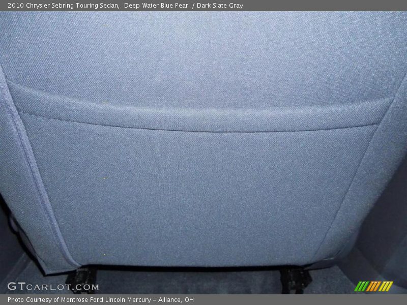 Deep Water Blue Pearl / Dark Slate Gray 2010 Chrysler Sebring Touring Sedan