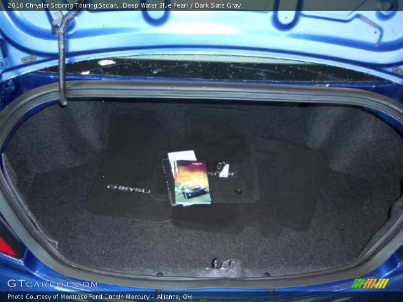 Deep Water Blue Pearl / Dark Slate Gray 2010 Chrysler Sebring Touring Sedan