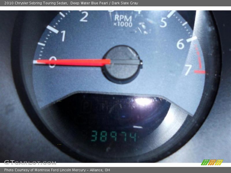 Deep Water Blue Pearl / Dark Slate Gray 2010 Chrysler Sebring Touring Sedan