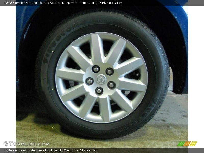 Deep Water Blue Pearl / Dark Slate Gray 2010 Chrysler Sebring Touring Sedan