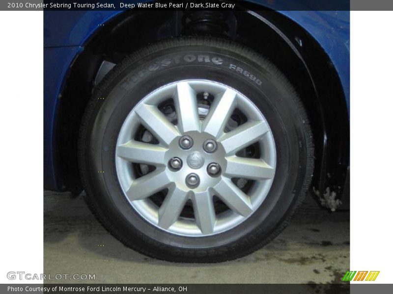 Deep Water Blue Pearl / Dark Slate Gray 2010 Chrysler Sebring Touring Sedan