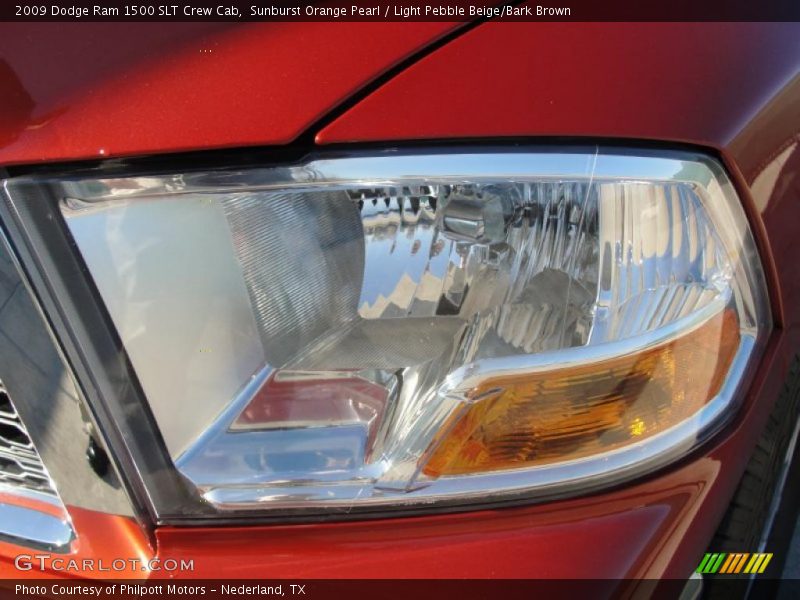 Sunburst Orange Pearl / Light Pebble Beige/Bark Brown 2009 Dodge Ram 1500 SLT Crew Cab