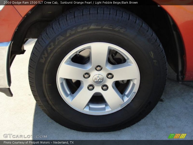 Sunburst Orange Pearl / Light Pebble Beige/Bark Brown 2009 Dodge Ram 1500 SLT Crew Cab