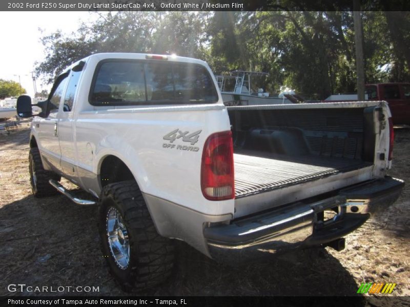 Oxford White / Medium Flint 2002 Ford F250 Super Duty Lariat SuperCab 4x4