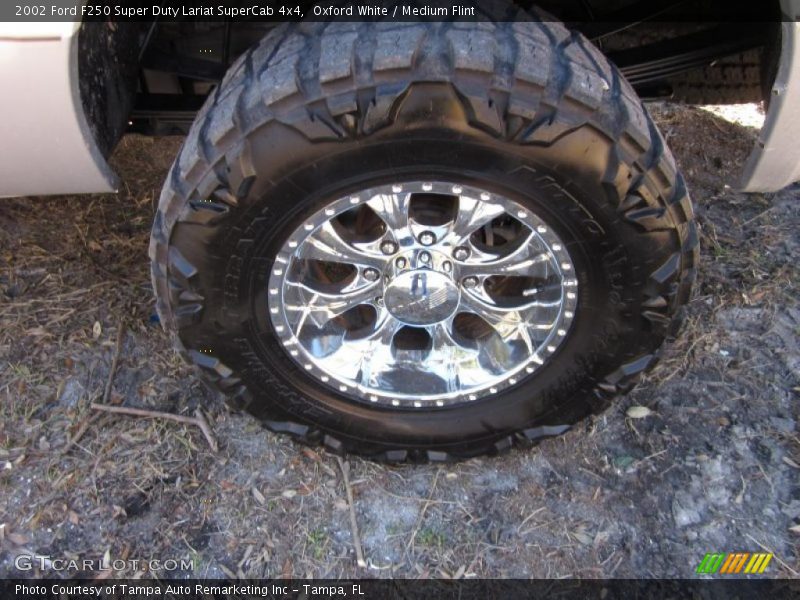 Oxford White / Medium Flint 2002 Ford F250 Super Duty Lariat SuperCab 4x4