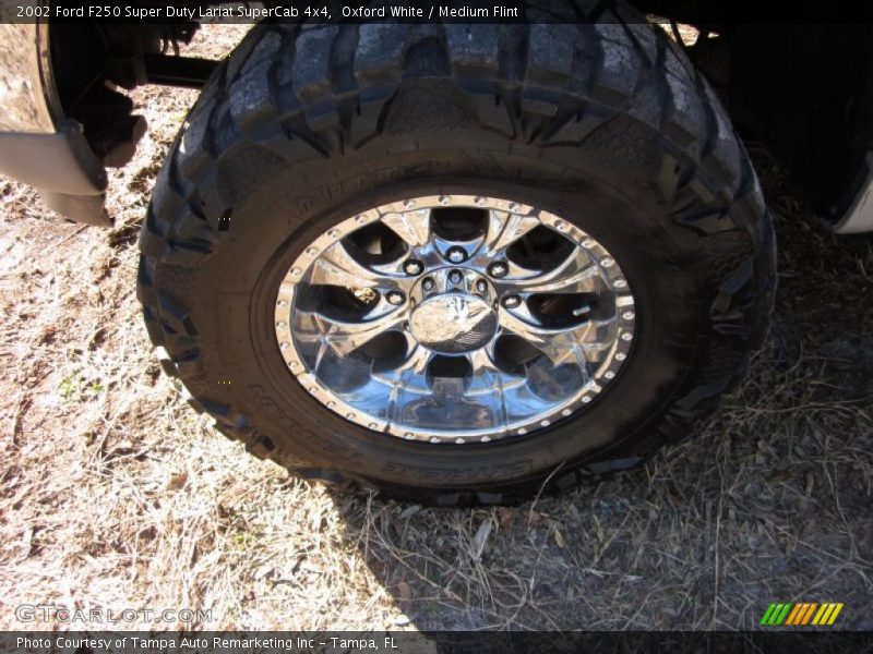 Oxford White / Medium Flint 2002 Ford F250 Super Duty Lariat SuperCab 4x4