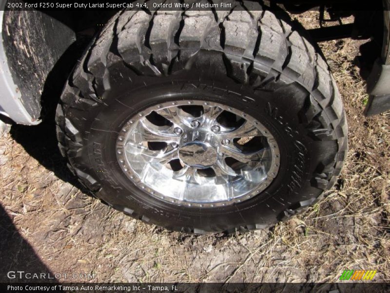 Oxford White / Medium Flint 2002 Ford F250 Super Duty Lariat SuperCab 4x4