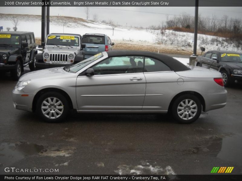 Bright Silver Metallic / Dark Slate Gray/Light Slate Gray 2008 Chrysler Sebring LX Convertible