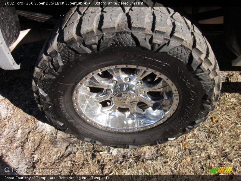 Oxford White / Medium Flint 2002 Ford F250 Super Duty Lariat SuperCab 4x4