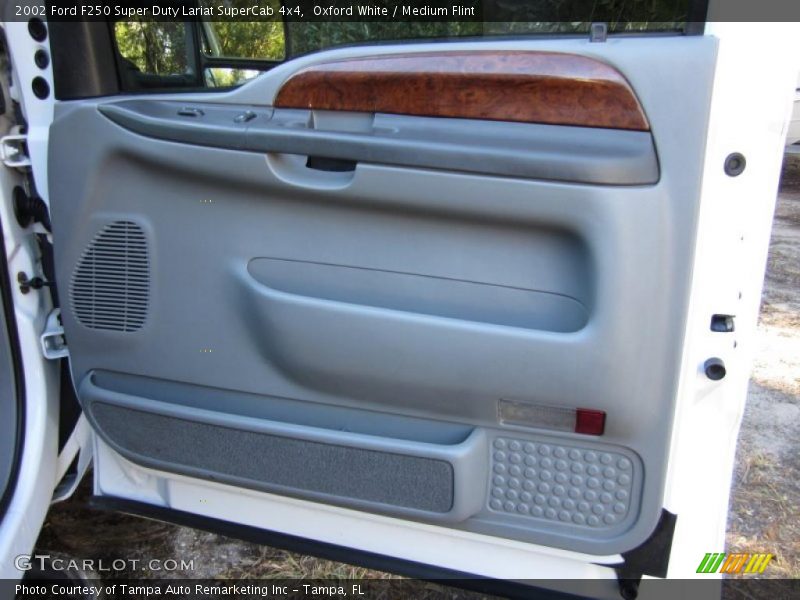Oxford White / Medium Flint 2002 Ford F250 Super Duty Lariat SuperCab 4x4