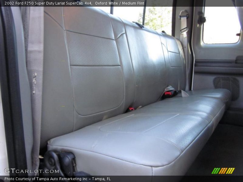 Oxford White / Medium Flint 2002 Ford F250 Super Duty Lariat SuperCab 4x4