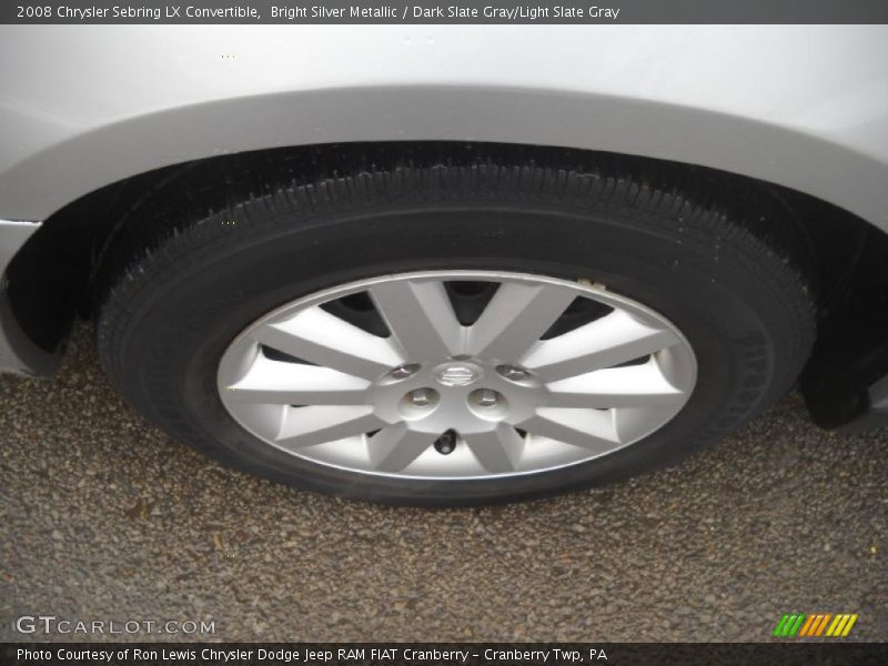 Bright Silver Metallic / Dark Slate Gray/Light Slate Gray 2008 Chrysler Sebring LX Convertible