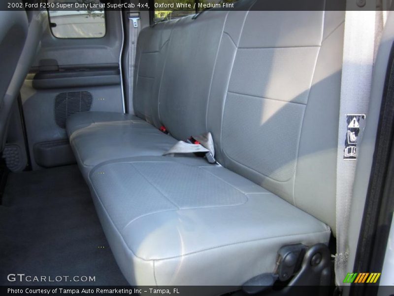 Oxford White / Medium Flint 2002 Ford F250 Super Duty Lariat SuperCab 4x4