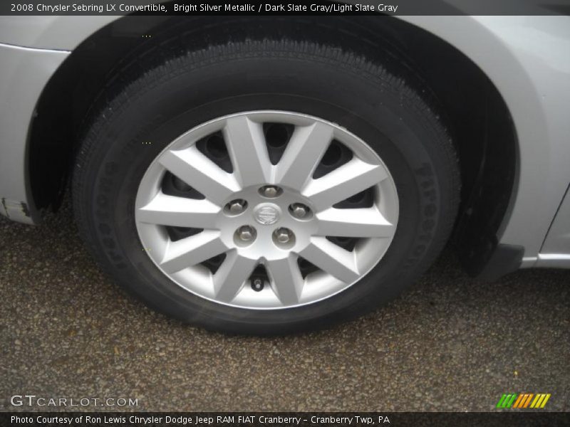Bright Silver Metallic / Dark Slate Gray/Light Slate Gray 2008 Chrysler Sebring LX Convertible