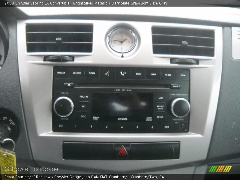 Bright Silver Metallic / Dark Slate Gray/Light Slate Gray 2008 Chrysler Sebring LX Convertible