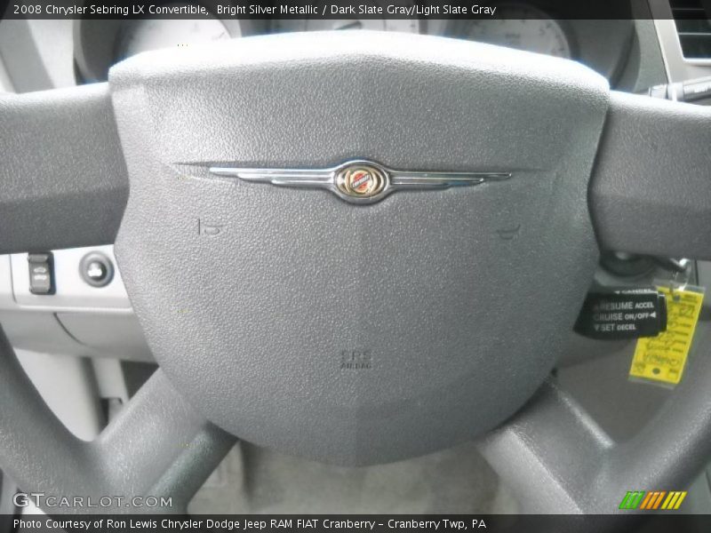 Bright Silver Metallic / Dark Slate Gray/Light Slate Gray 2008 Chrysler Sebring LX Convertible