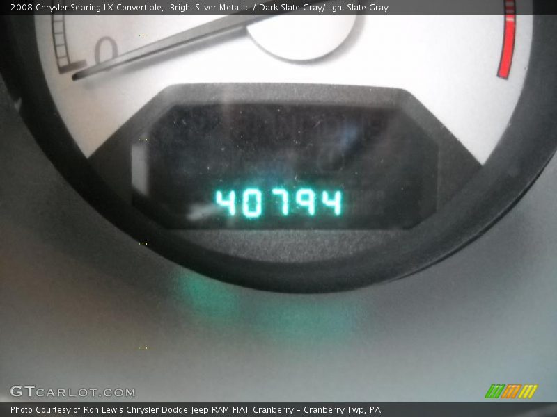 Bright Silver Metallic / Dark Slate Gray/Light Slate Gray 2008 Chrysler Sebring LX Convertible