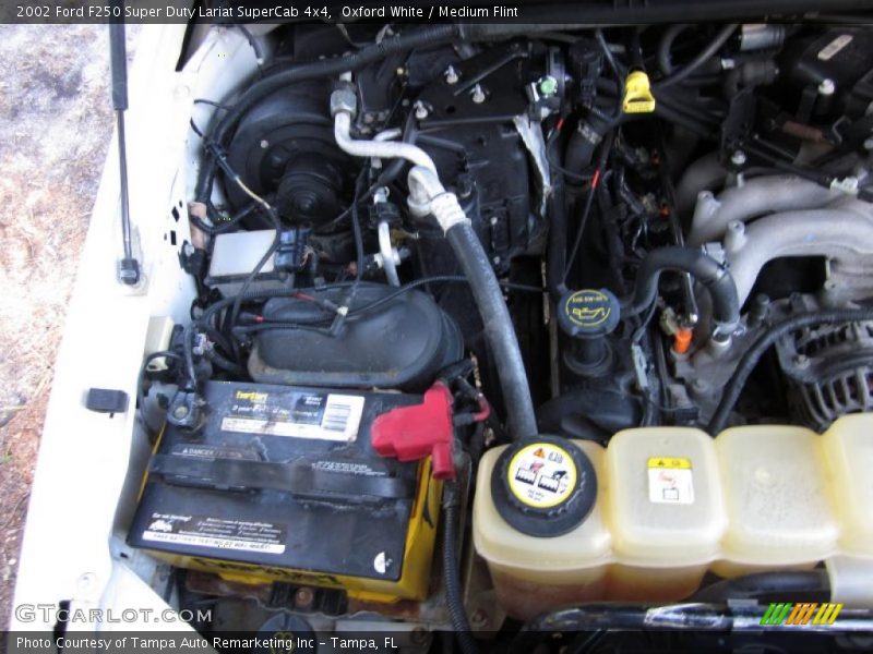 Oxford White / Medium Flint 2002 Ford F250 Super Duty Lariat SuperCab 4x4