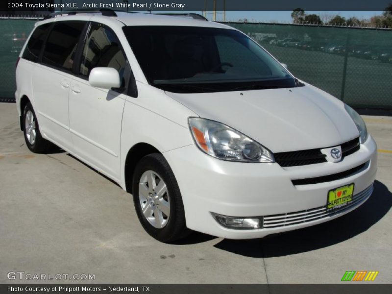 Arctic Frost White Pearl / Stone Gray 2004 Toyota Sienna XLE