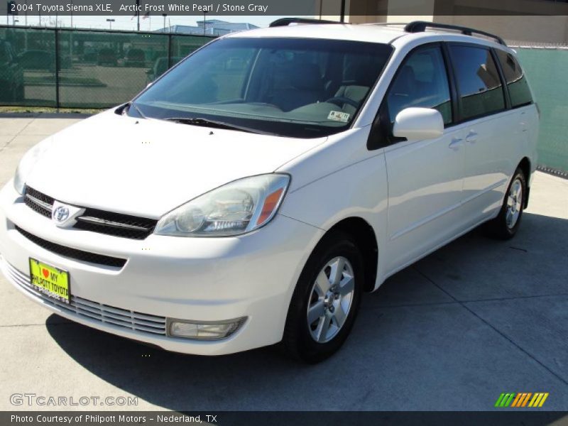 Arctic Frost White Pearl / Stone Gray 2004 Toyota Sienna XLE