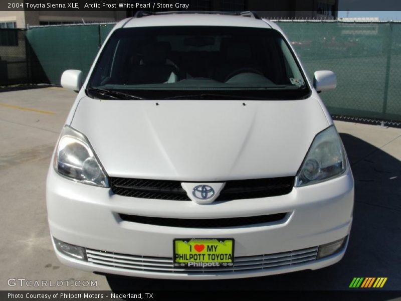 Arctic Frost White Pearl / Stone Gray 2004 Toyota Sienna XLE