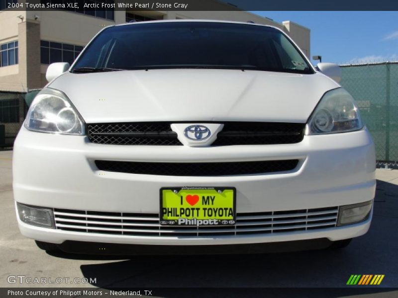 Arctic Frost White Pearl / Stone Gray 2004 Toyota Sienna XLE