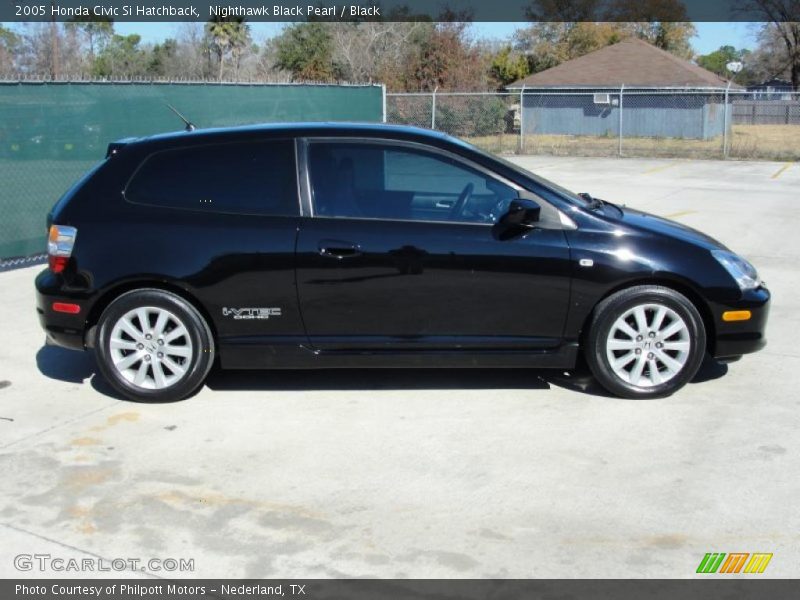 Nighthawk Black Pearl / Black 2005 Honda Civic Si Hatchback