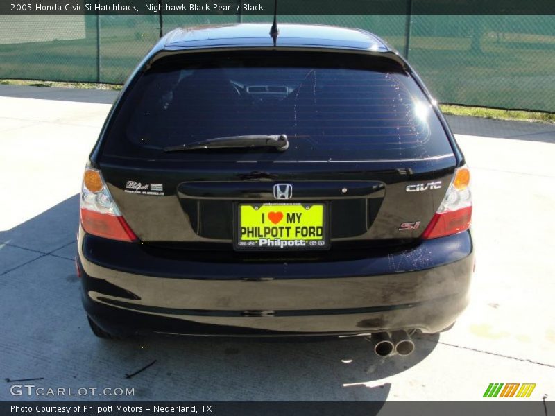 Nighthawk Black Pearl / Black 2005 Honda Civic Si Hatchback
