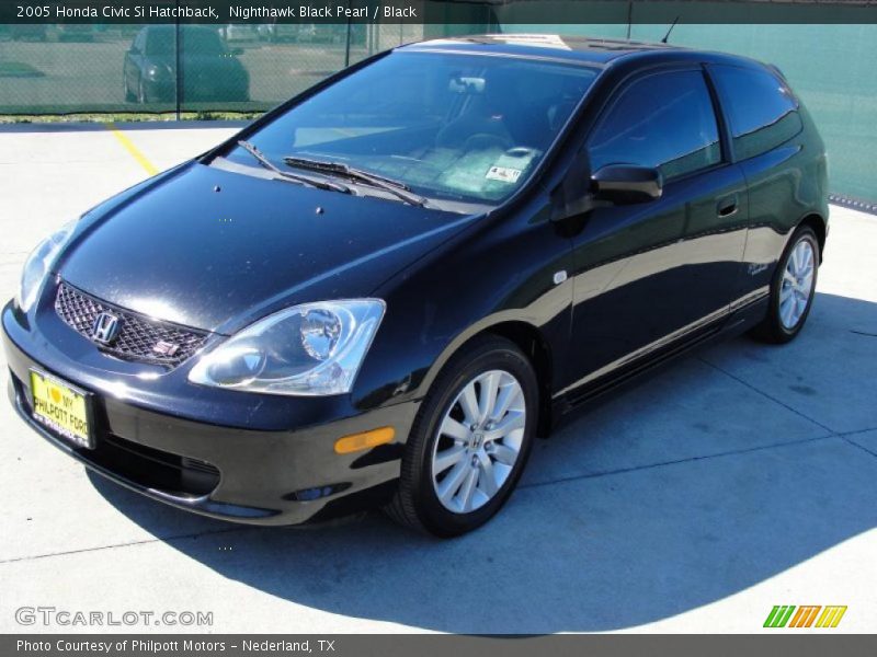 Nighthawk Black Pearl / Black 2005 Honda Civic Si Hatchback