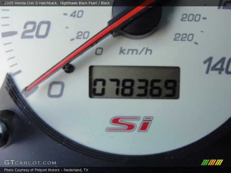 Nighthawk Black Pearl / Black 2005 Honda Civic Si Hatchback