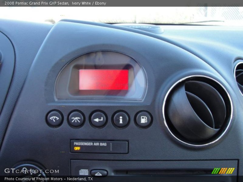 Ivory White / Ebony 2008 Pontiac Grand Prix GXP Sedan