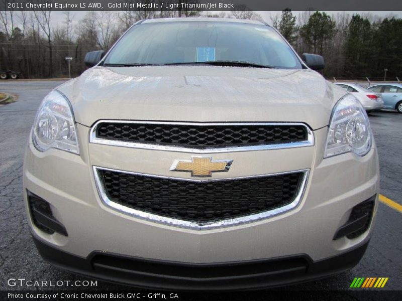 Gold Mist Metallic / Light Titanium/Jet Black 2011 Chevrolet Equinox LS AWD