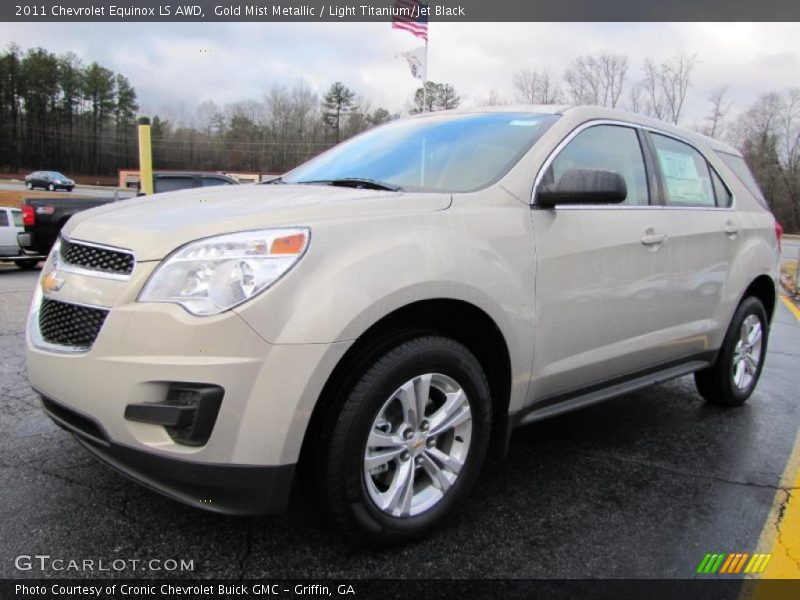 Gold Mist Metallic / Light Titanium/Jet Black 2011 Chevrolet Equinox LS AWD