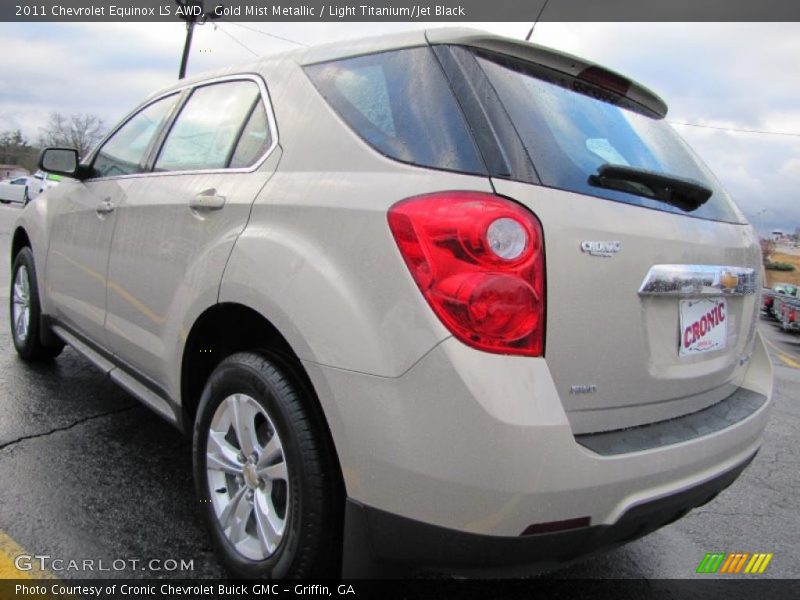 Gold Mist Metallic / Light Titanium/Jet Black 2011 Chevrolet Equinox LS AWD