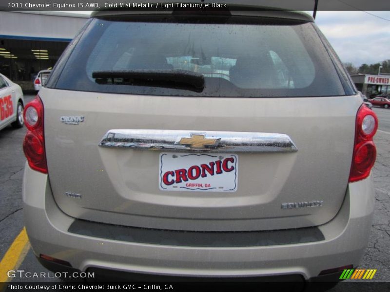 Gold Mist Metallic / Light Titanium/Jet Black 2011 Chevrolet Equinox LS AWD