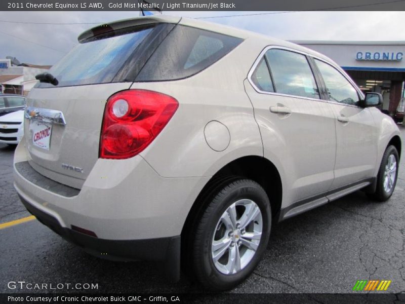 Gold Mist Metallic / Light Titanium/Jet Black 2011 Chevrolet Equinox LS AWD