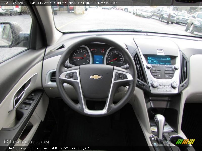 Gold Mist Metallic / Light Titanium/Jet Black 2011 Chevrolet Equinox LS AWD