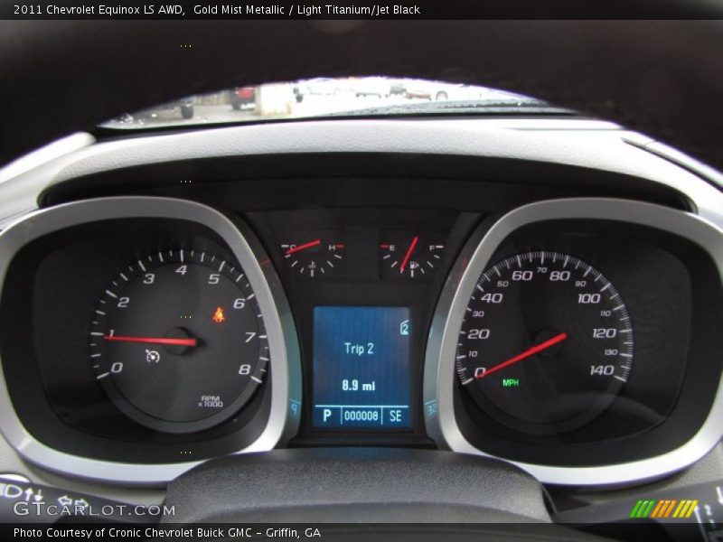 Gold Mist Metallic / Light Titanium/Jet Black 2011 Chevrolet Equinox LS AWD