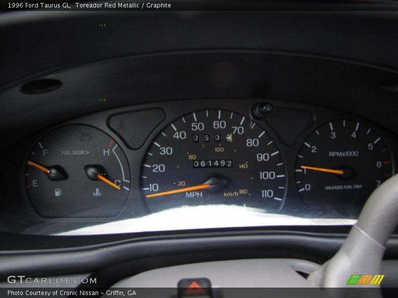 Toreador Red Metallic / Graphite 1996 Ford Taurus GL