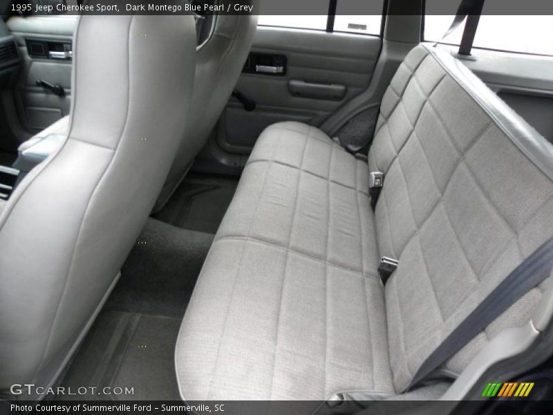 Dark Montego Blue Pearl / Grey 1995 Jeep Cherokee Sport