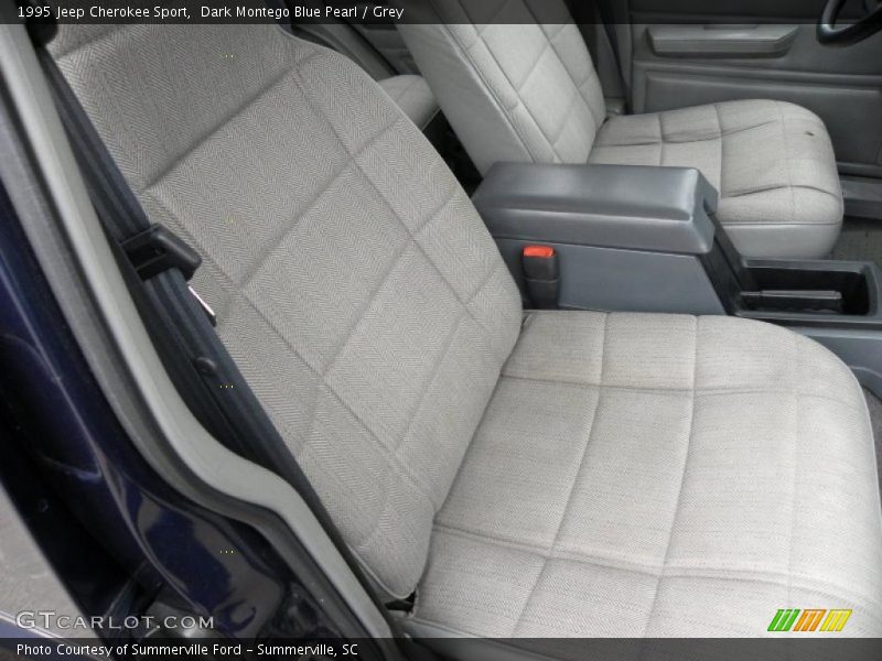 Dark Montego Blue Pearl / Grey 1995 Jeep Cherokee Sport